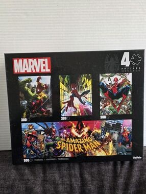 NIB Marvel Spider-Man Puzzle Set Of 4